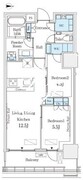 ロイヤルパークス品川 1801 間取り図