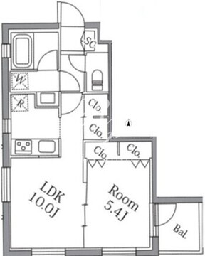 プラティーク大森山王 301 間取り図