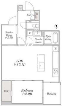 ルミークアン目黒 202 間取り図