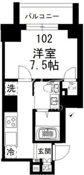 カスガディアコート赤坂 102 間取り図