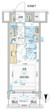 ディームス品川南大井 1012 間取り図