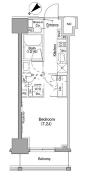 ザ・パークハビオ巣鴨 1209 間取り図