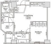 カスタリア目黒かむろ坂 1404 間取り図