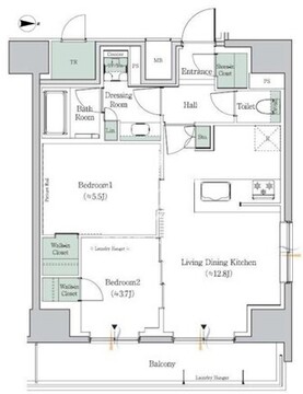 ワンルーフレジデンス中野南台 1004 間取り図