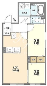 ウェルスクエア二子玉川 102 間取り図