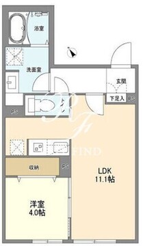 ウェルスクエア二子玉川 401 間取り図