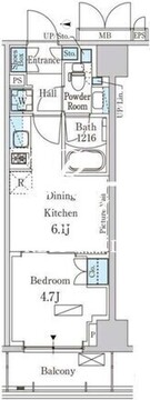 パークアクシス新宿西落合 203 間取り図