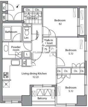 レジディア文京千石2 204 間取り図