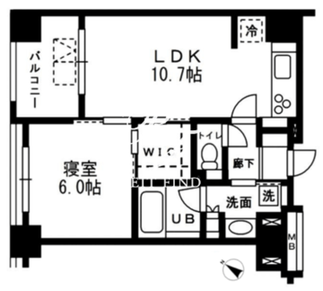 レジディア日本橋浜町 604 間取り図