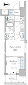 アーバネックス銀座東2 1004 間取り図