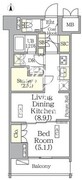 ザ・パークハビオ神楽坂レジデンスサウス 307 間取り図