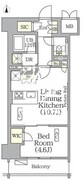 ザ・パークハビオ神楽坂レジデンスサウス 509 間取り図