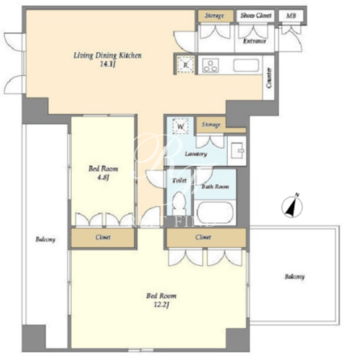 HF目黒行人坂レジデンス 506 間取り図