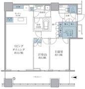 WORLD TOWER RESIDENCE 30階80.88㎡ 間取り図