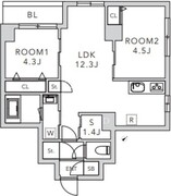クレアーレ上目黒諏訪山 301 間取り図