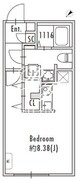 グランパセオ下北沢 406 間取り図