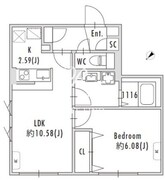グランパセオ下北沢 307 間取り図