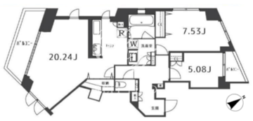 ブランシャール広尾 302 間取り図