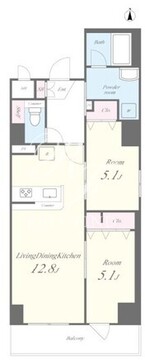 ヒュッゲプラス 203 間取り図