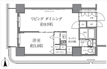 HF駒沢公園レジデンスタワー 403 間取り図