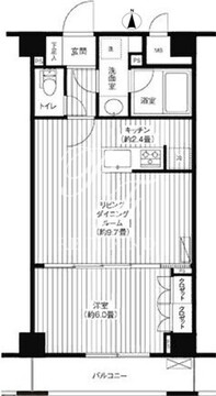グランハイツ東新宿 402 間取り図