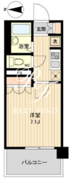 ラクアスレジデンス東新宿 1006 間取り図