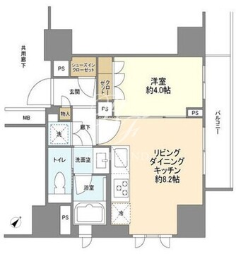 ピアース麻布十番 703 間取り図