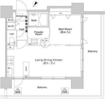 プライムアーバン神楽坂 701 間取り図