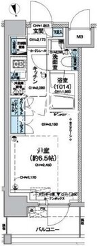 レジディア蒲田5 1202 間取り図
