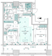 WORLD TOWER RESIDENCE 1508 間取り図