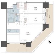 ラグゼナ用賀 1406 間取り図