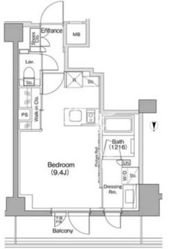 ザ・パークハビオ新高円寺 313 間取り図