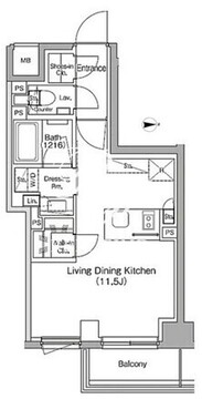 ザ・パークハビオ中野新橋 507 間取り図