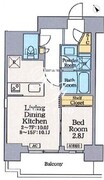 クレストコート門前仲町 601 間取り図