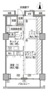 東雲キャナルコートCODAN 18-626 間取り図