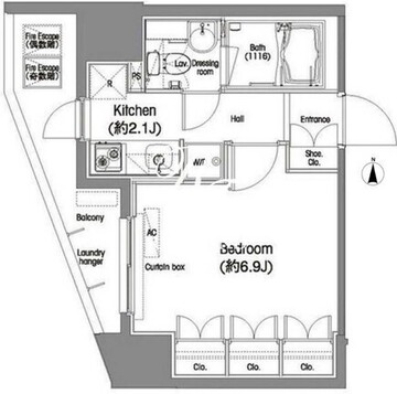 コンフォリア西蒲田 808 間取り図
