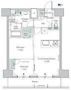 ワンルーフレジデンス中野南台 1103 間取り図