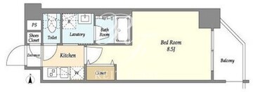 ラドゥセール蒲田 302 間取り図