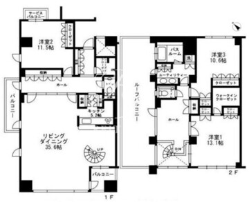 アーバンパーク代官山 2-803 間取り図