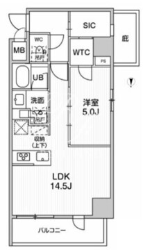 シーズンフラッツ新大塚 311 間取り図