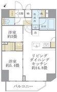 アジールコート町屋 1303 間取り図