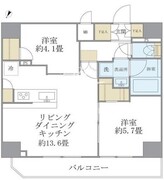 アジールコート町屋 1301 間取り図