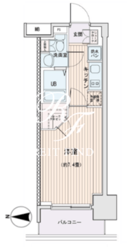エスティメゾン錦糸町2 409 間取り図