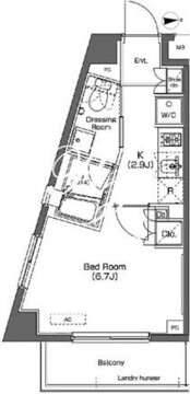 プラウドフラット学芸大学 203 間取り図