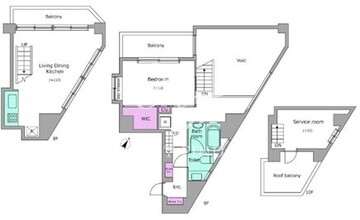レジディア恵比寿3 901 間取り図