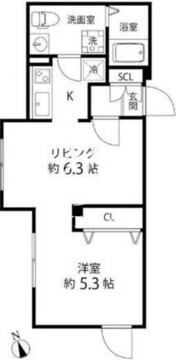 ブランシェ神楽坂 403 間取り図