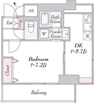 ヴァンテ・アン神楽坂 601 間取り図