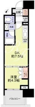 ルフォン蔵前ザ・レジデンス 404 間取り図