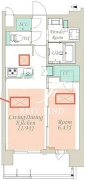 スプランディッド江東住吉 803 間取り図