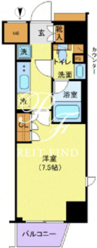 ジェノヴィア新宿早稲田グリーンヴェール 1204 間取り図